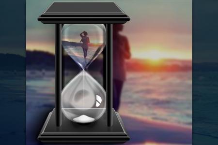 Photo Collage in hourglass