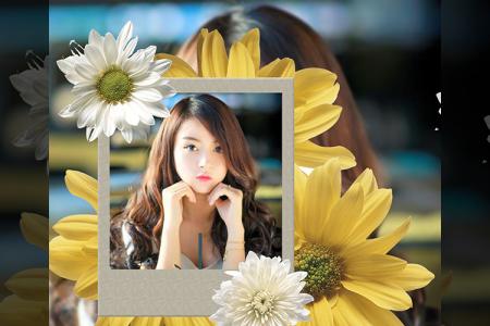 Flower photo frame