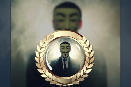 Anonymous logo photo frame