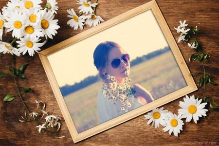 Create Spring Flower Photo Frame