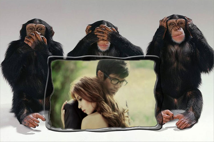 Photo Frame 3 monkeys