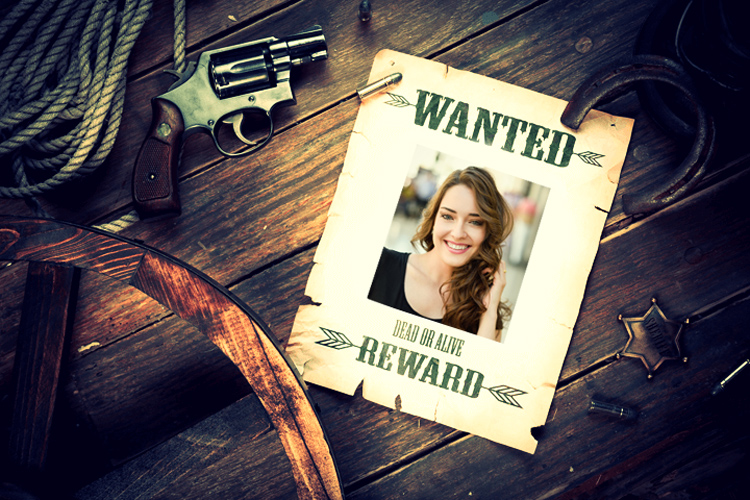 Wanted photo frame