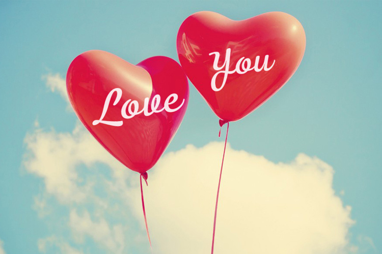 Create love balloons cards online